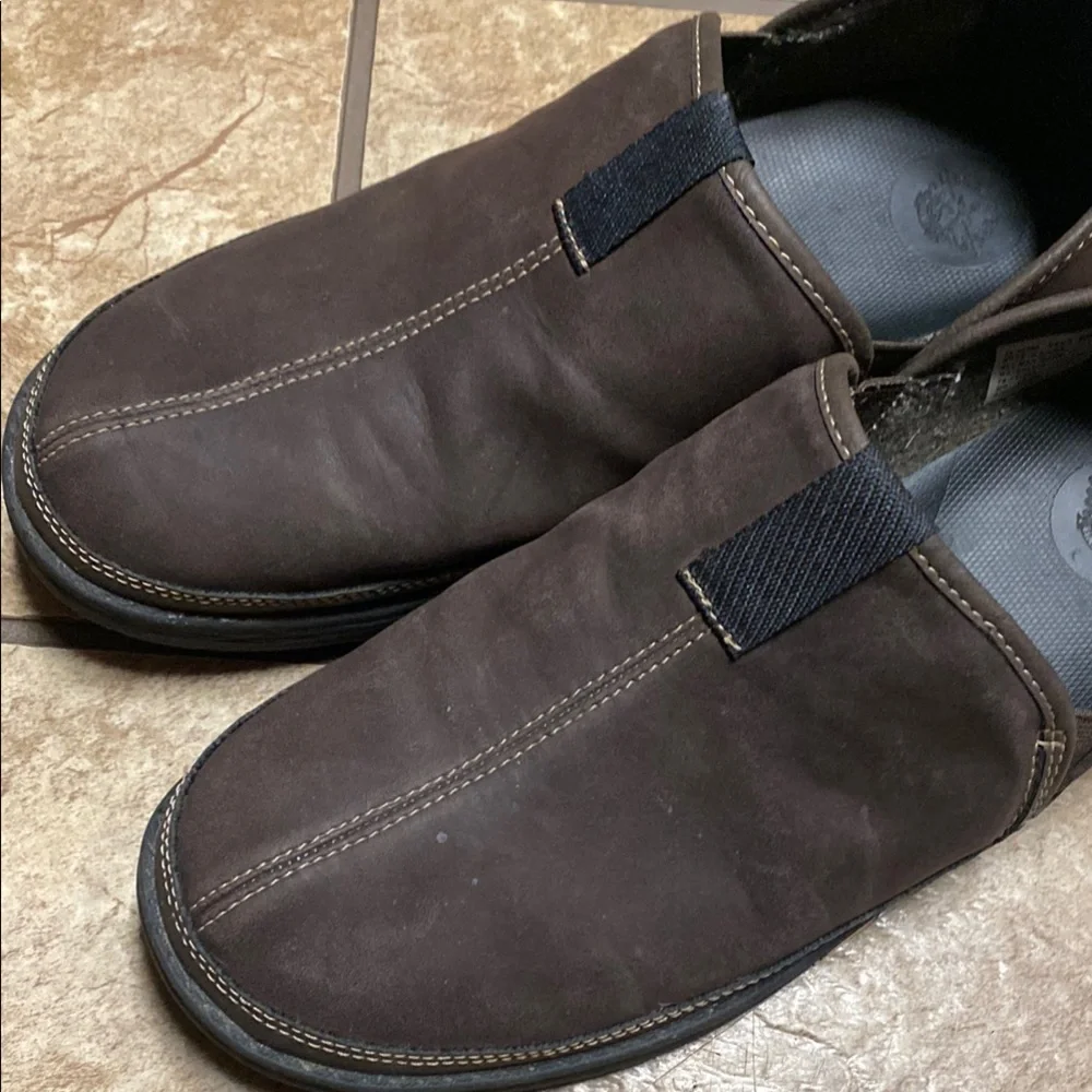 Men's Brown Slip-On Size 9M Shoes Casual Fall Office